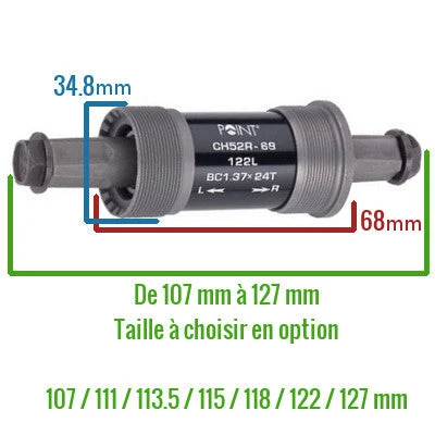 Point Boitier De Pédalier Avec Axe à Emmanchement Carré 4 Point Boitier De Pédalier Avec Axe à Emmanchement Carré – Image 2