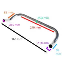 Guidon Corne De Vache Argent Bullhorn BLB 360 Mm -Vélo Accessoires Rabais guidon corne de vache argent bullhorn blb 360 mm full 3