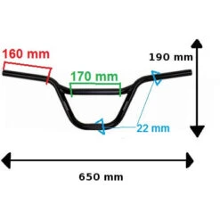 Promax Guidon De Vélo Type BMX 5 Promax Guidon De Vélo Type BMX -Vélo Accessoires Rabais guidon de velo type bmx full 2
