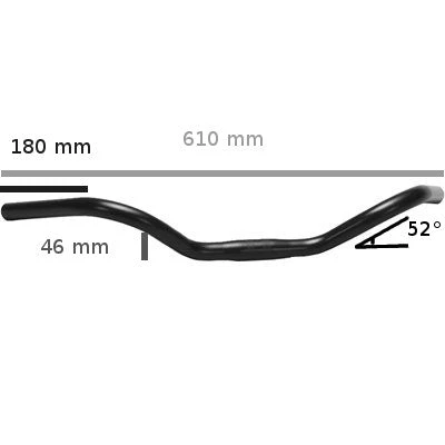 Guidon De Vélo Urbain Trekking VAE En Aluminium Noir Humpert 4 Guidon De Vélo Urbain Trekking VAE En Aluminium Noir Humpert – Image 2