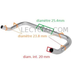 Messingschlager Guidon Vélo Corne De Vache -Vélo Accessoires Rabais guidon velo corne de vache full 4