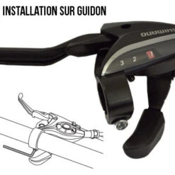 Shimano Manette De Freinage Et Dérailleur Vélo 3 Vitesses Noir -Vélo Accessoires Rabais manette de freinage et derailleur velo 3 vitesses noir full 6