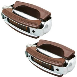 Pédales Vélo Vintage En Résine Marron City Marwi