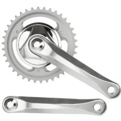 Messingschlager Pédalier Mono Plateau 38 Dents Argent Vélo 5 à 8 Vitesses