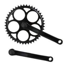 Messingschlager Pédalier Vélo Vintage Noir Singlespeed 44 Dents Pour Axe Carré