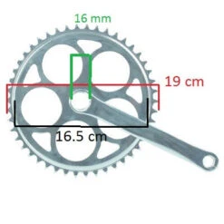 Messingschlager Pédalier Vintage Mono Plateau à Clavette -Vélo Accessoires Rabais pedalier vintage mono plateau a clavette full 3