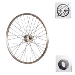 Roue De 20 Pouces Avec Dynamo Dans Moyeu à écrou
