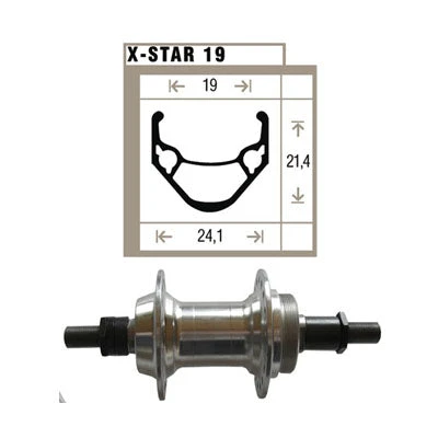 Roue Vélo Avant Argent Double Paroi 20x1.75 X-Star 19 - Ryde 4 Roue Vélo Avant Argent Double Paroi 20x1.75 X-Star 19 - Ryde – Image 2