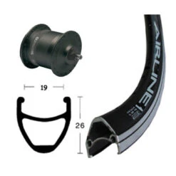 Roue Vélo Avant Noire Moyeu Dynamo 28 Pouces Rodi -Vélo Accessoires Rabais roue velo avant noire moyeu dynamo 28 pouces rodi full 4