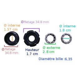 Oxford Roulements à Billes Pour Boitier De Pédalier Axe Carré -Vélo Accessoires Rabais roulements a billes pour boitier de pedalier axe carre full 5