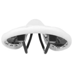 Selle Vélo Vintage Blanche Imitation Cuir Avec Rivets -Vélo Accessoires Rabais selle velo vintage blanche imitation cuir avec rivets full 4